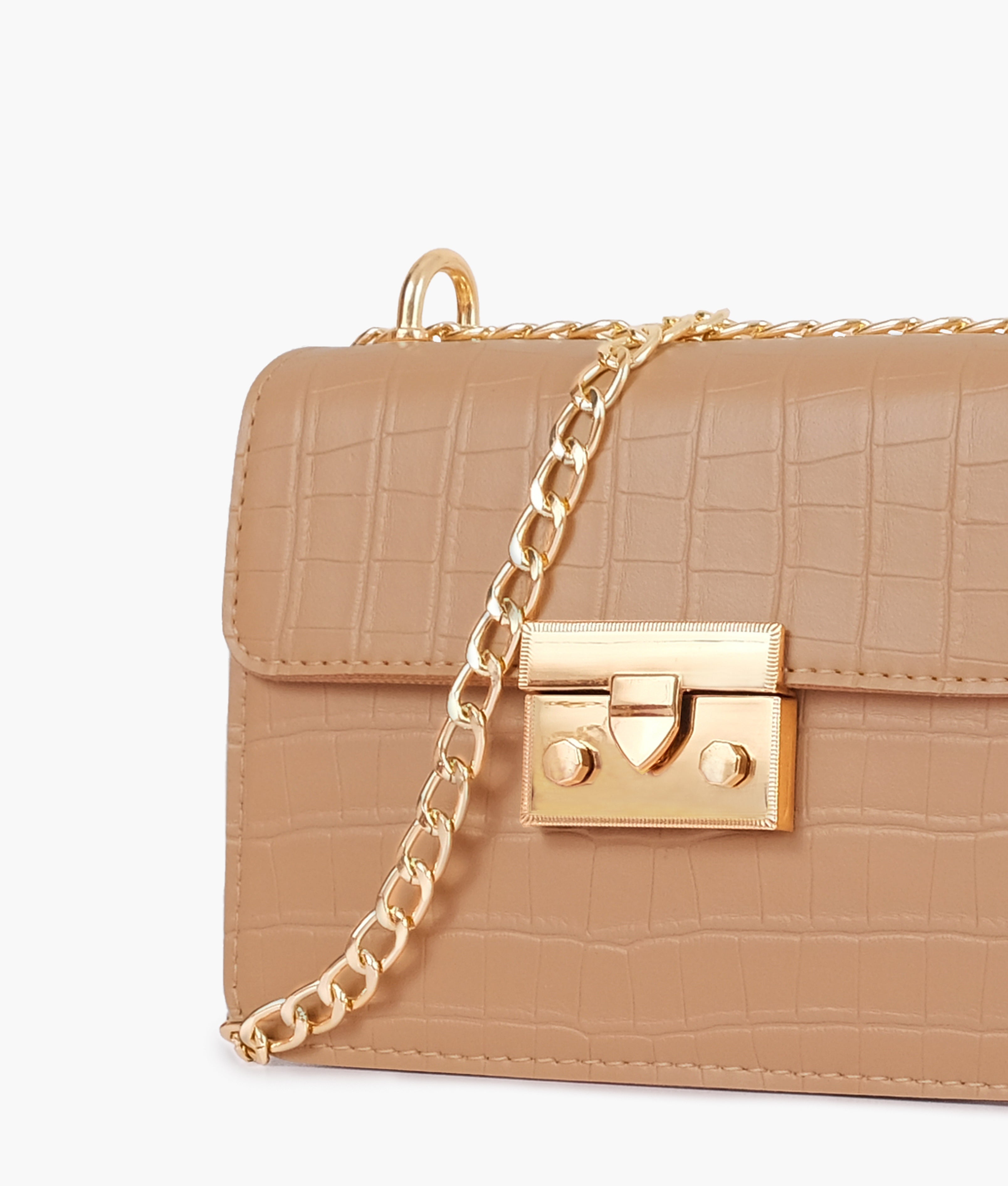 RTW Creation - Beige mini chain-handle cross-body bag