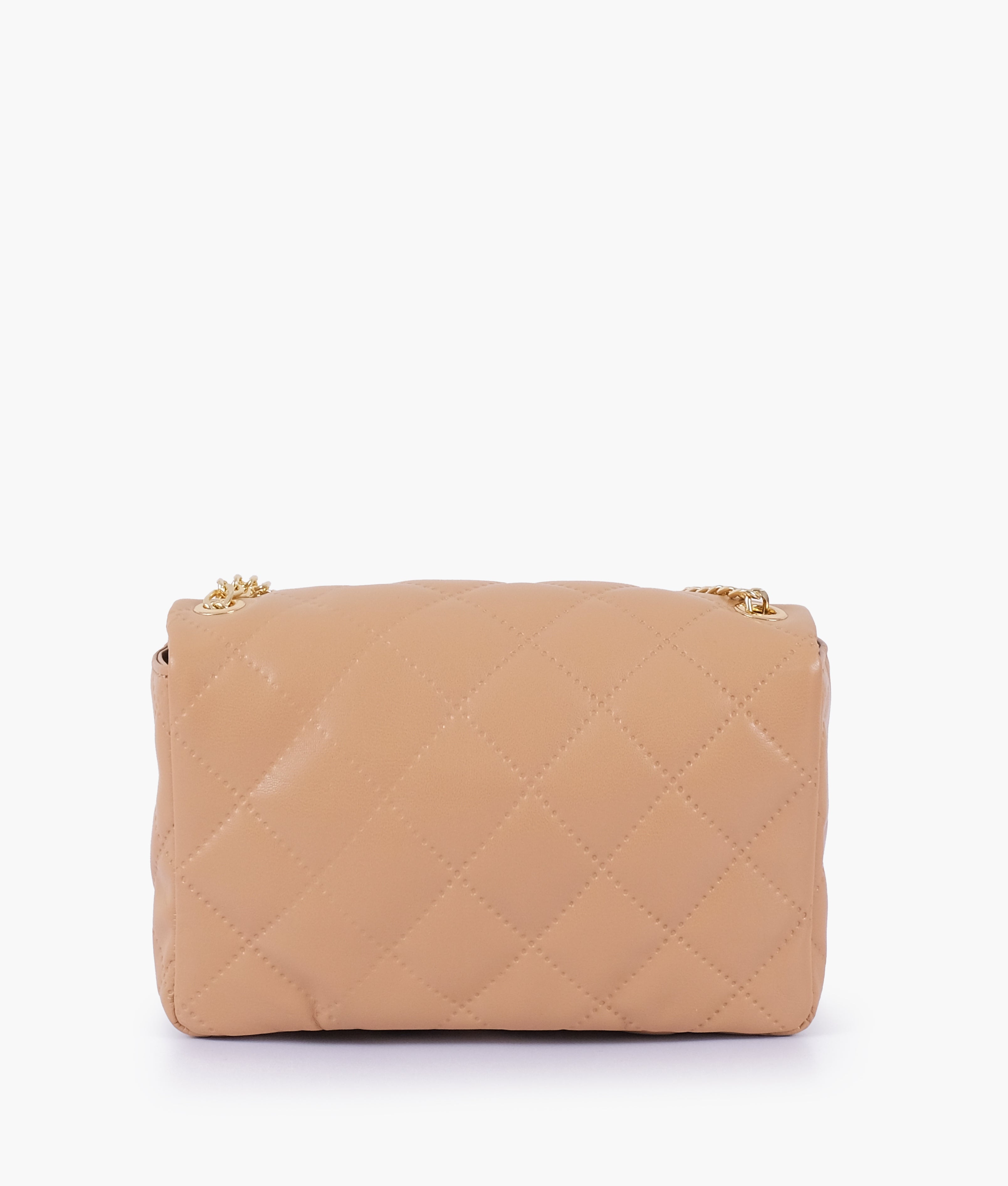 RTW Creation - Beige quilted mini bag with chain
