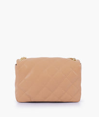 RTW Creation - Beige quilted mini bag with chain