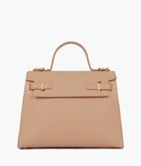 RTW Creation - Beige top-handle crocodile mini bag