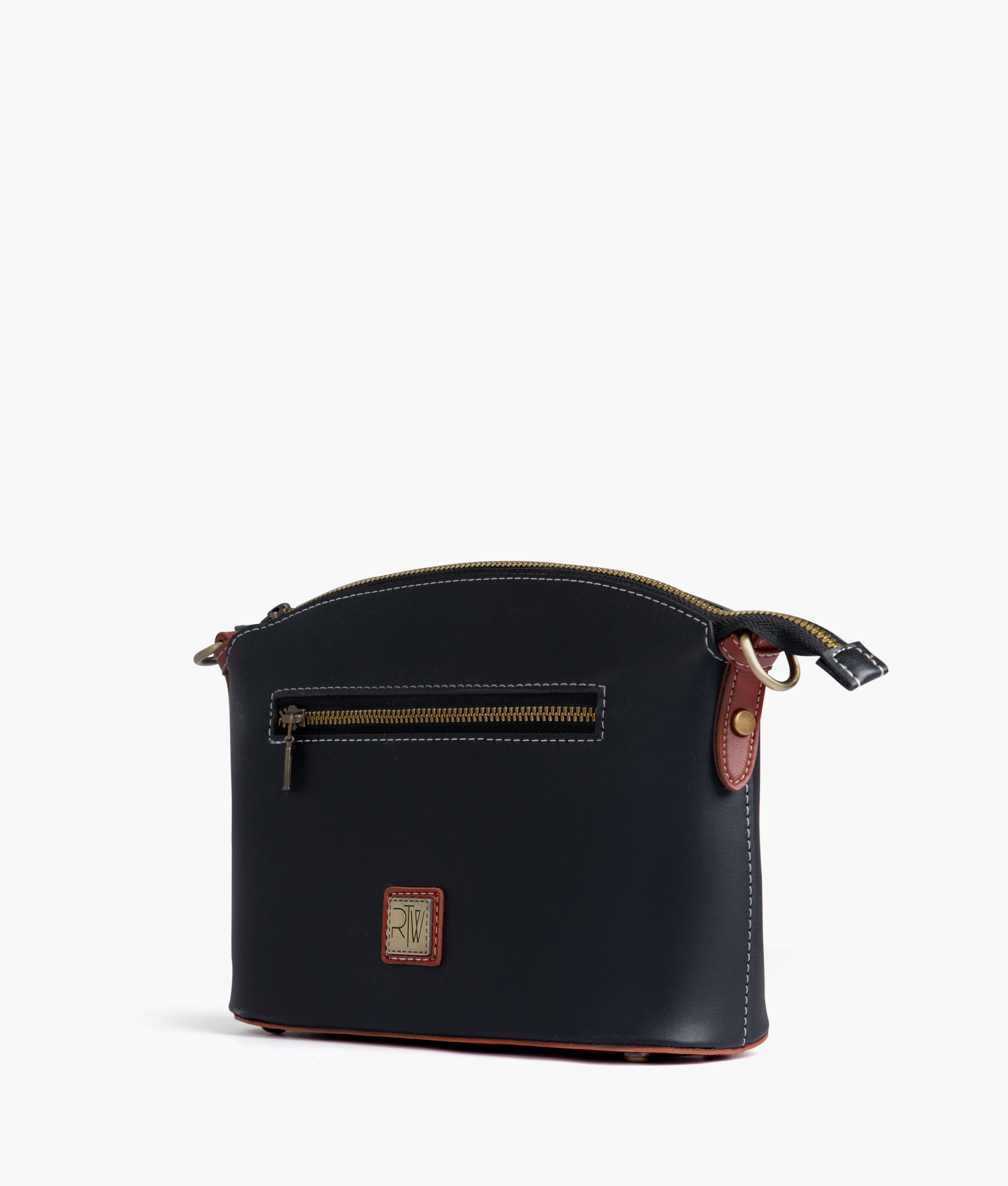 RTW Creation - Black and rust dome cross-body bag