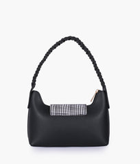RTW Creation - Black and white purse with braided strap