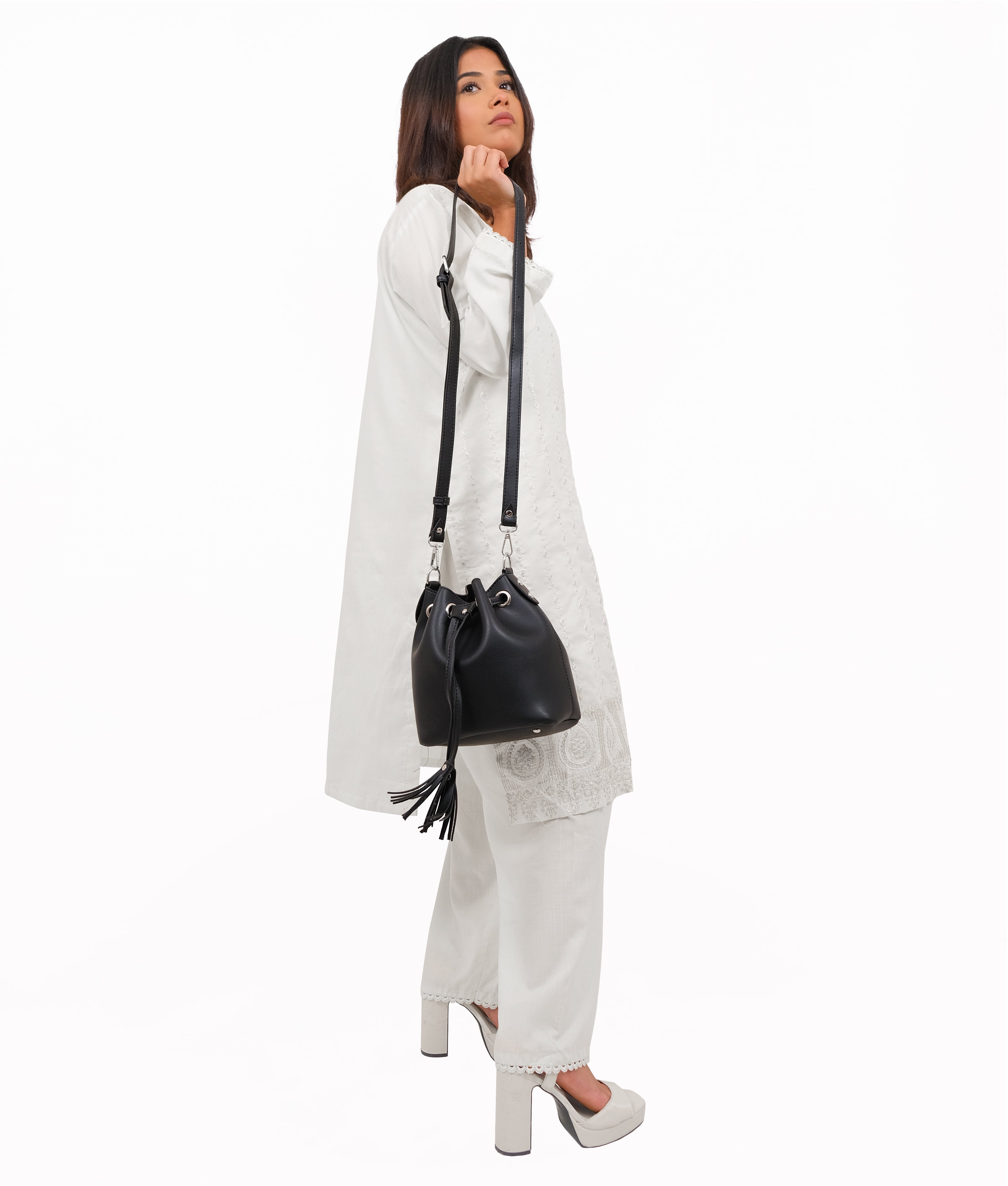 RTW Creation - Black bucket bag