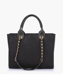 RTW Creation - Black chain handle tote