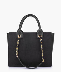 RTW Creation - Black chain handle tote