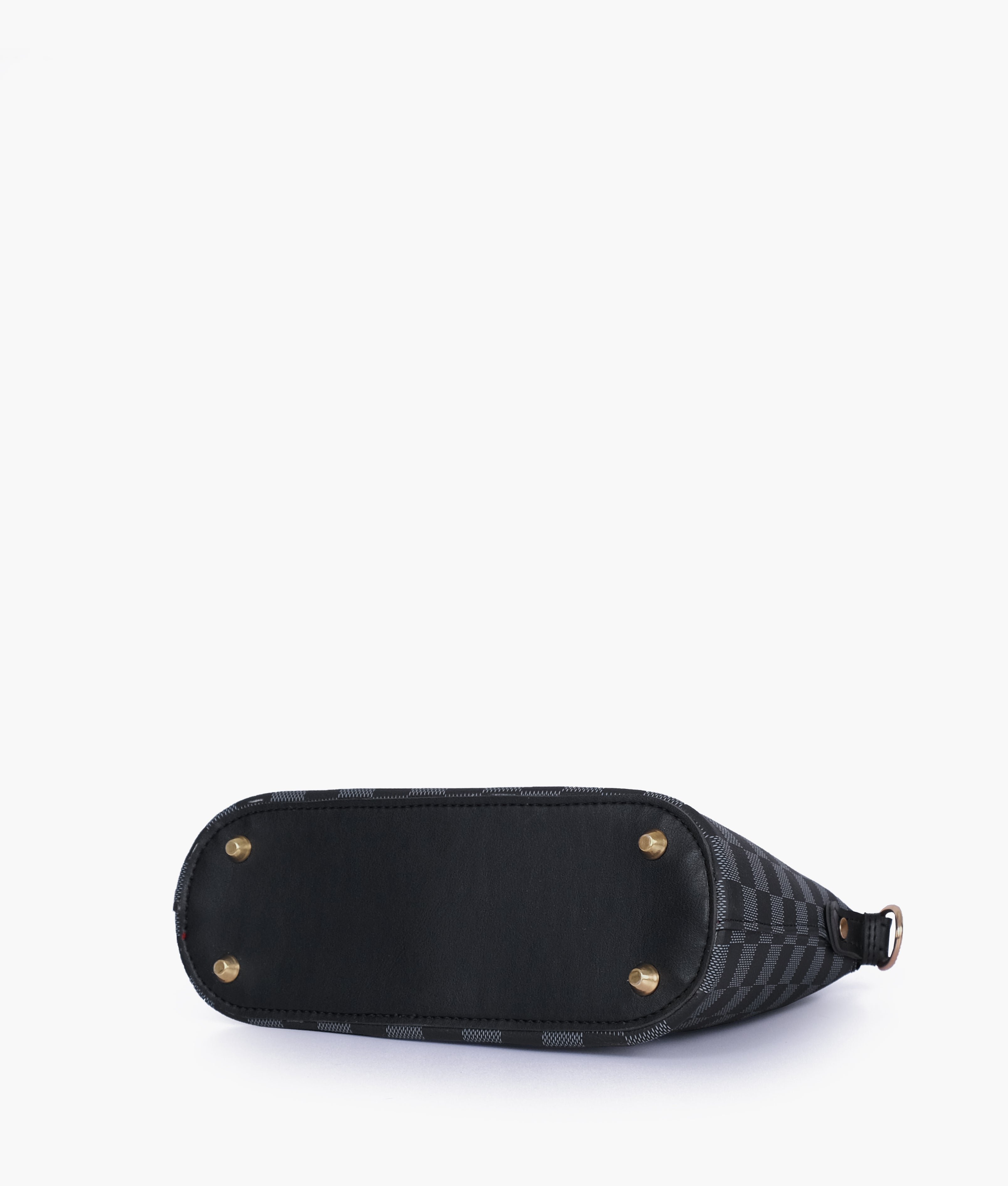 RTW Creation - Black checkered dome cross-body bag