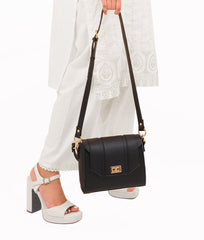 RTW Creation - Black compact top-handle cross-body bag