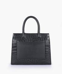 RTW Creation - Black crocodile vintage handbag
