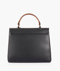 RTW Creation - Black flap-over top-handle bag