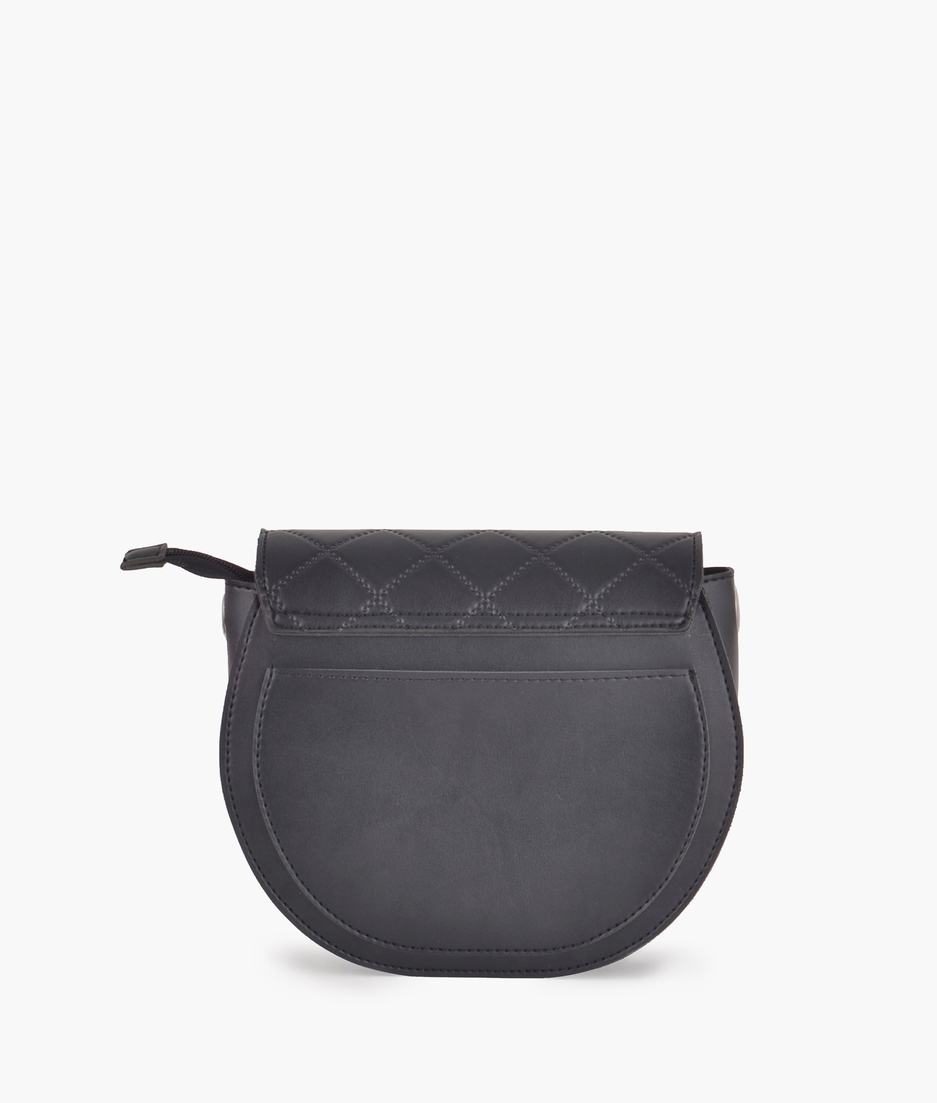 RTW Creation - Black saddle bag with front lock
