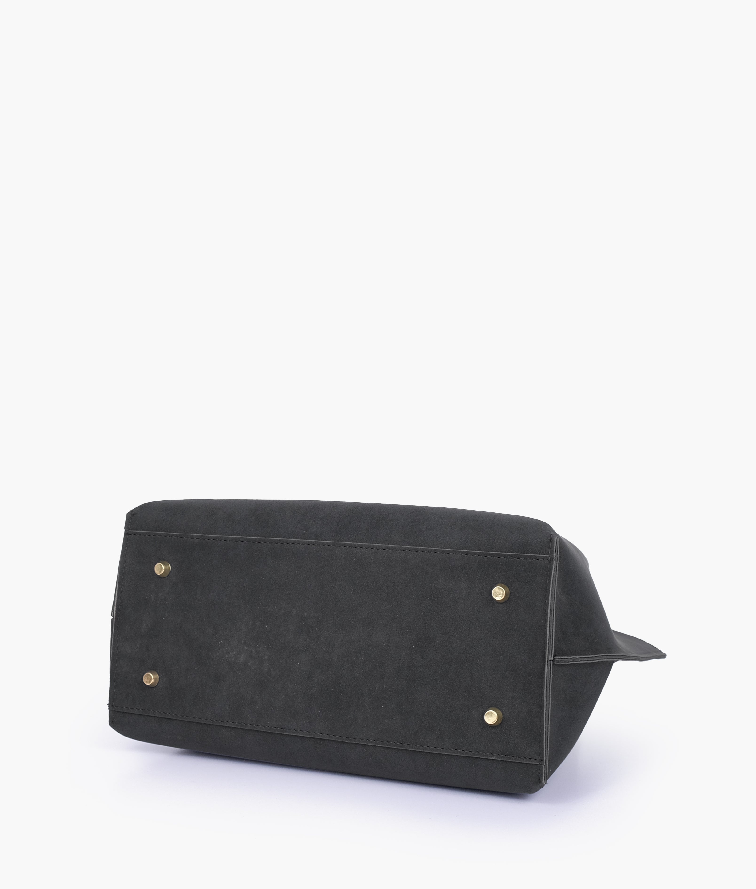 RTW Creation - Black mocha suede tote bag