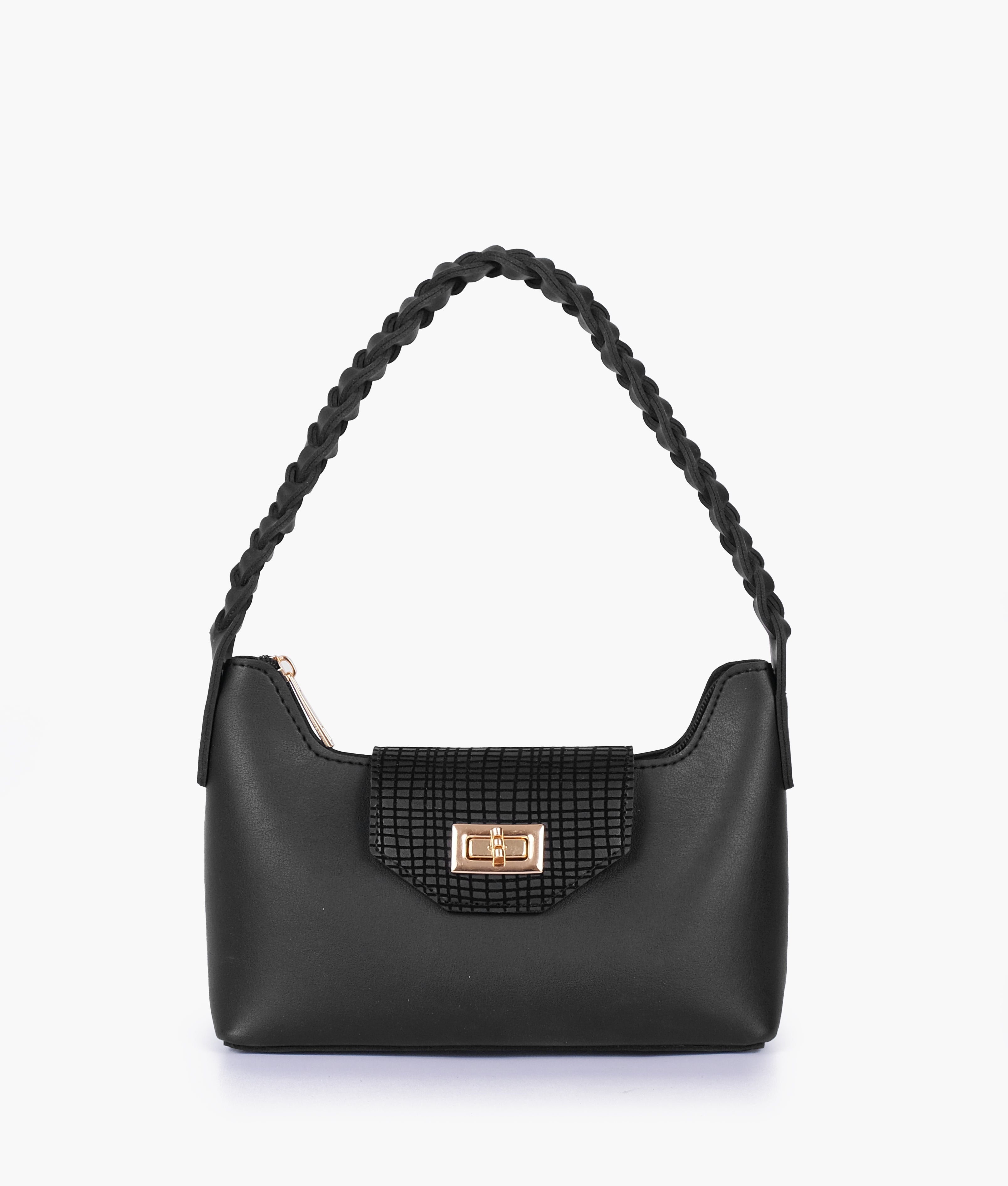 RTW Creation - Black purse with braided strap