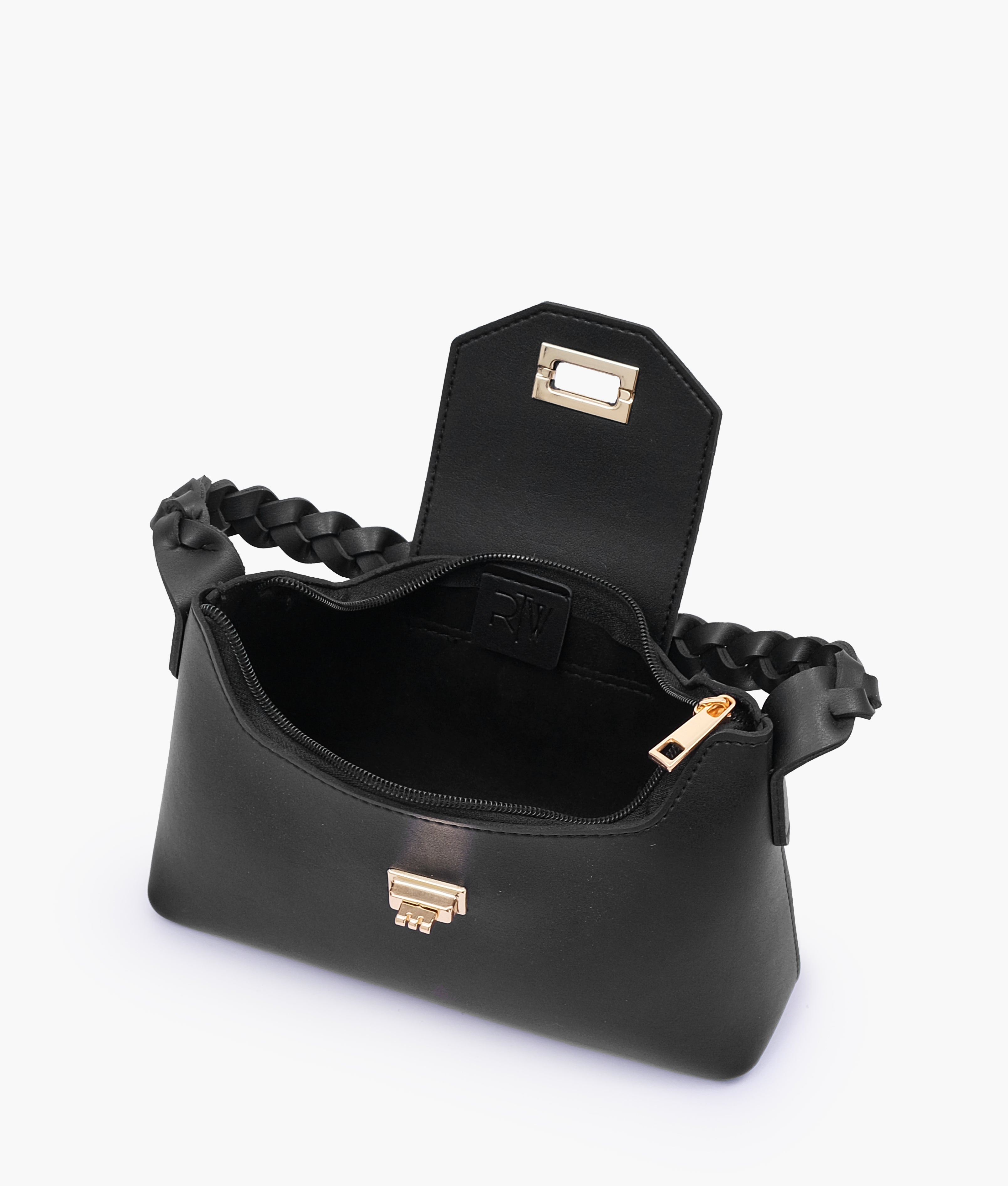 RTW Creation - Black purse with braided strap