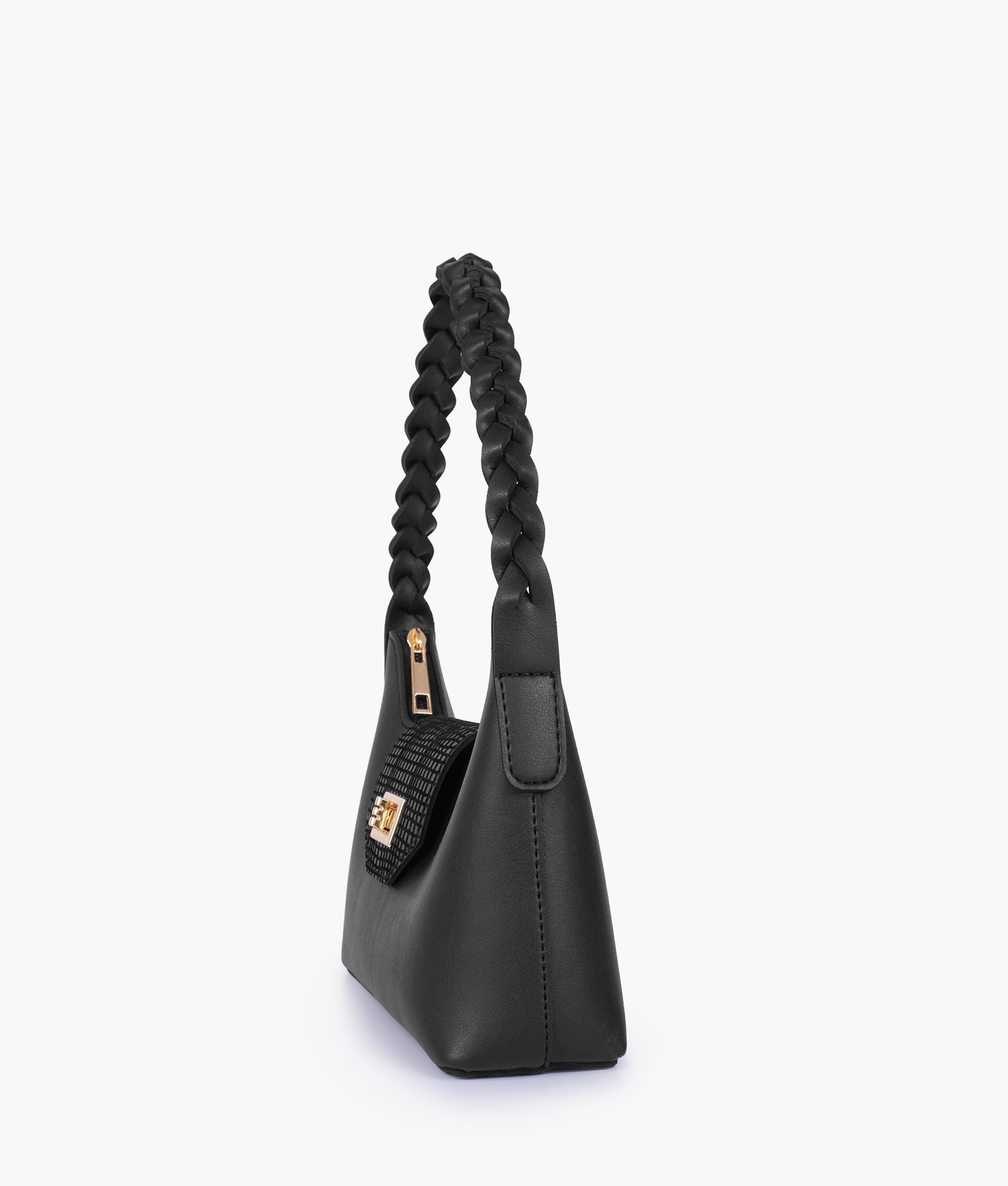 RTW Creation - Black purse with braided strap