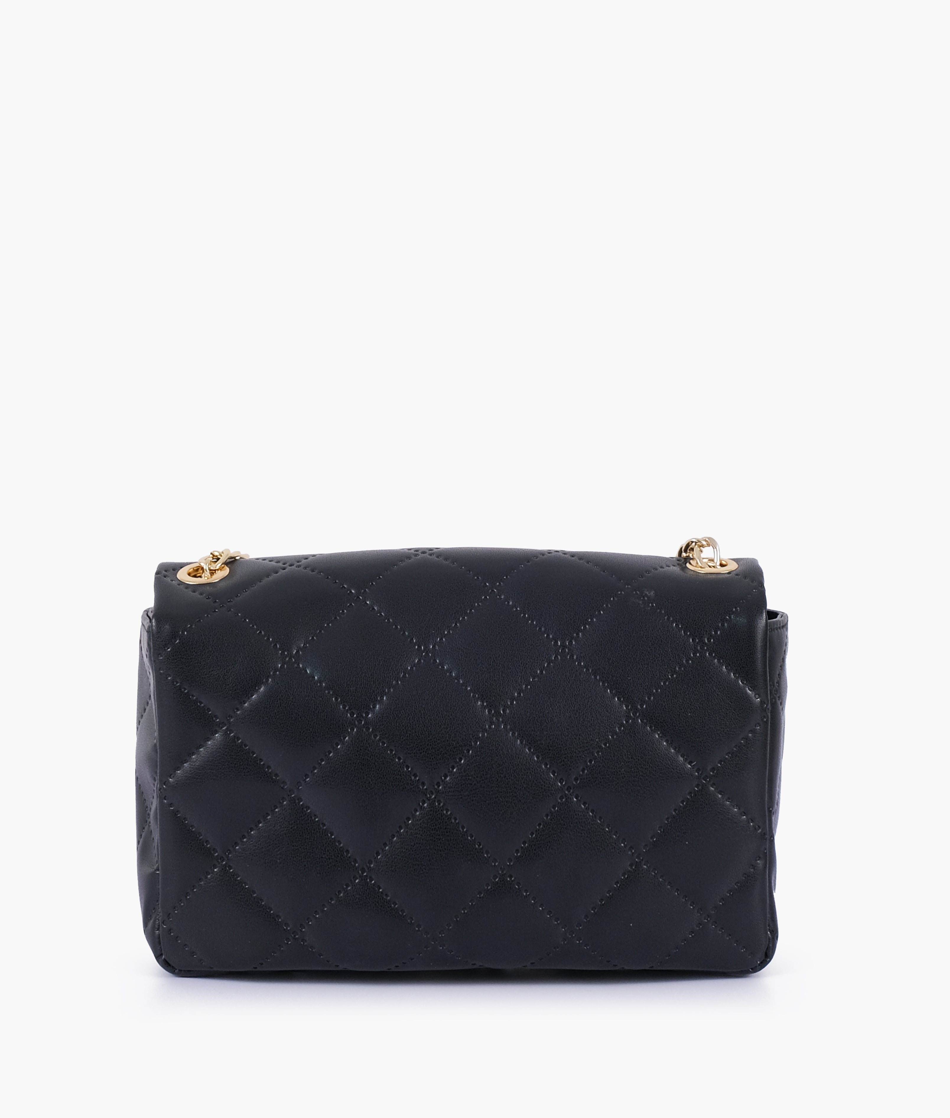RTW Creation - Black quilted mini bag with chain
