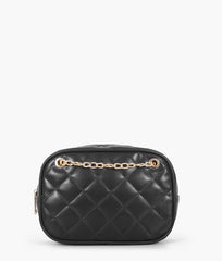 RTW Creation - Black quilted rectangle cross-body bag