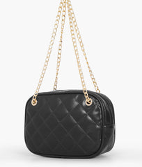 RTW Creation - Black quilted rectangle cross-body bag