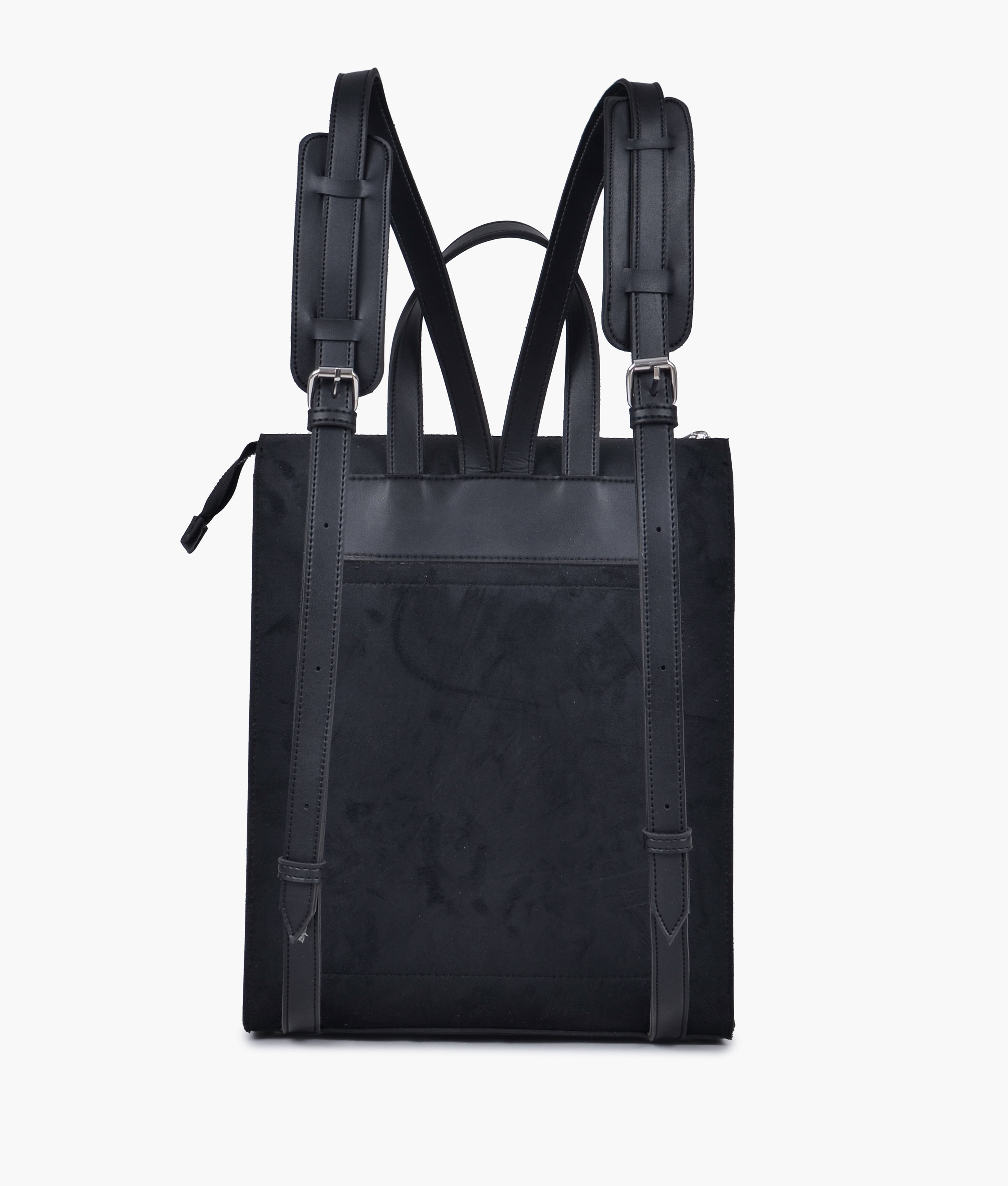 RTW Creation - Black suede adventure backpack