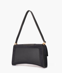 RTW Creation - Black suede buckle envelope bag