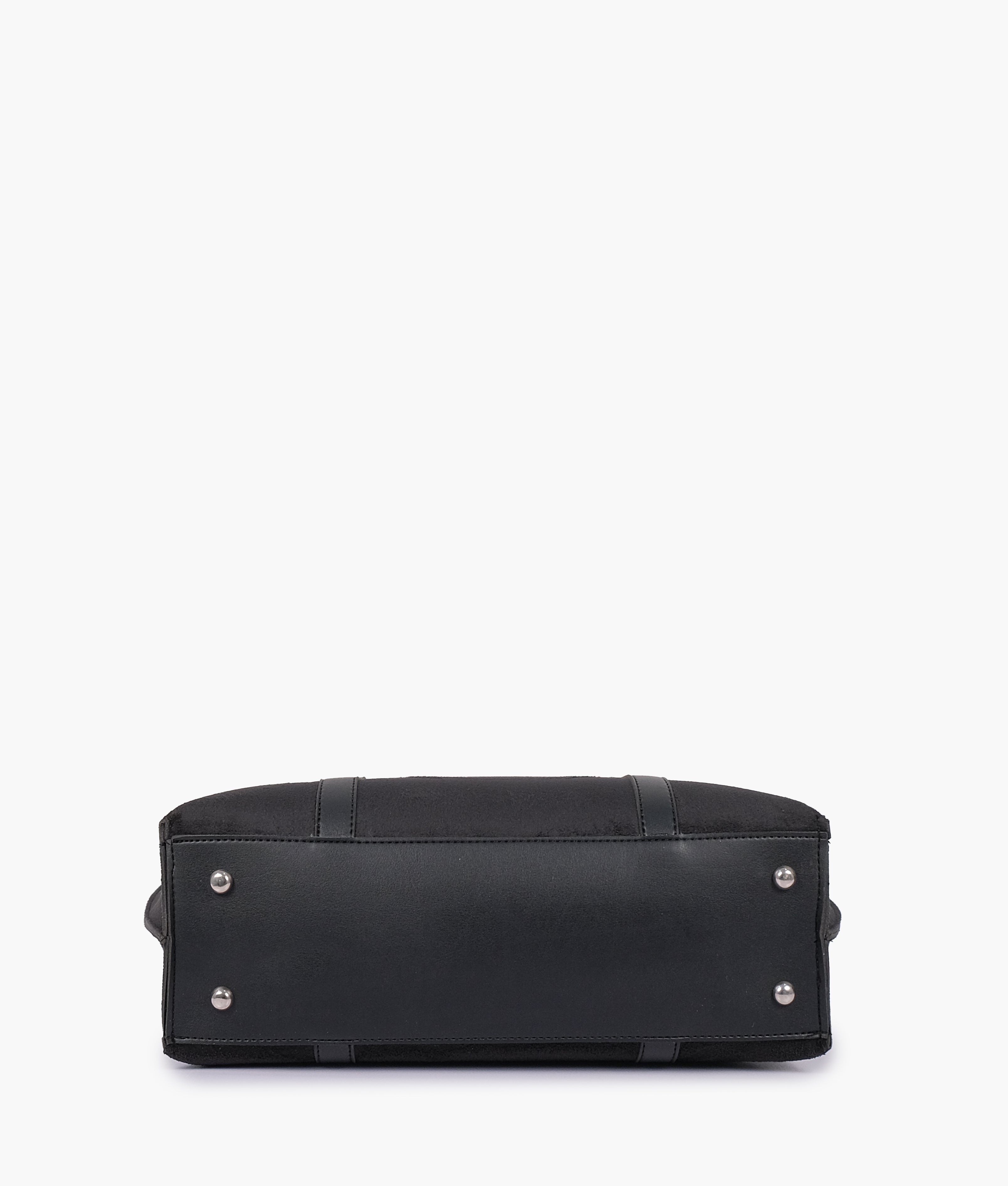 RTW Creation - Black suede double-handle tote bag