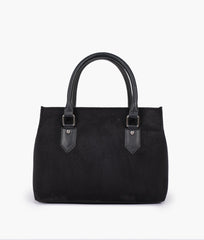 RTW Creation - Black suede small satchel bag
