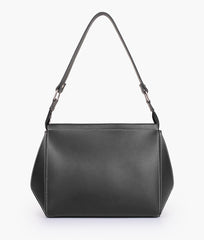 RTW Creation - Black suede trio twist handbag