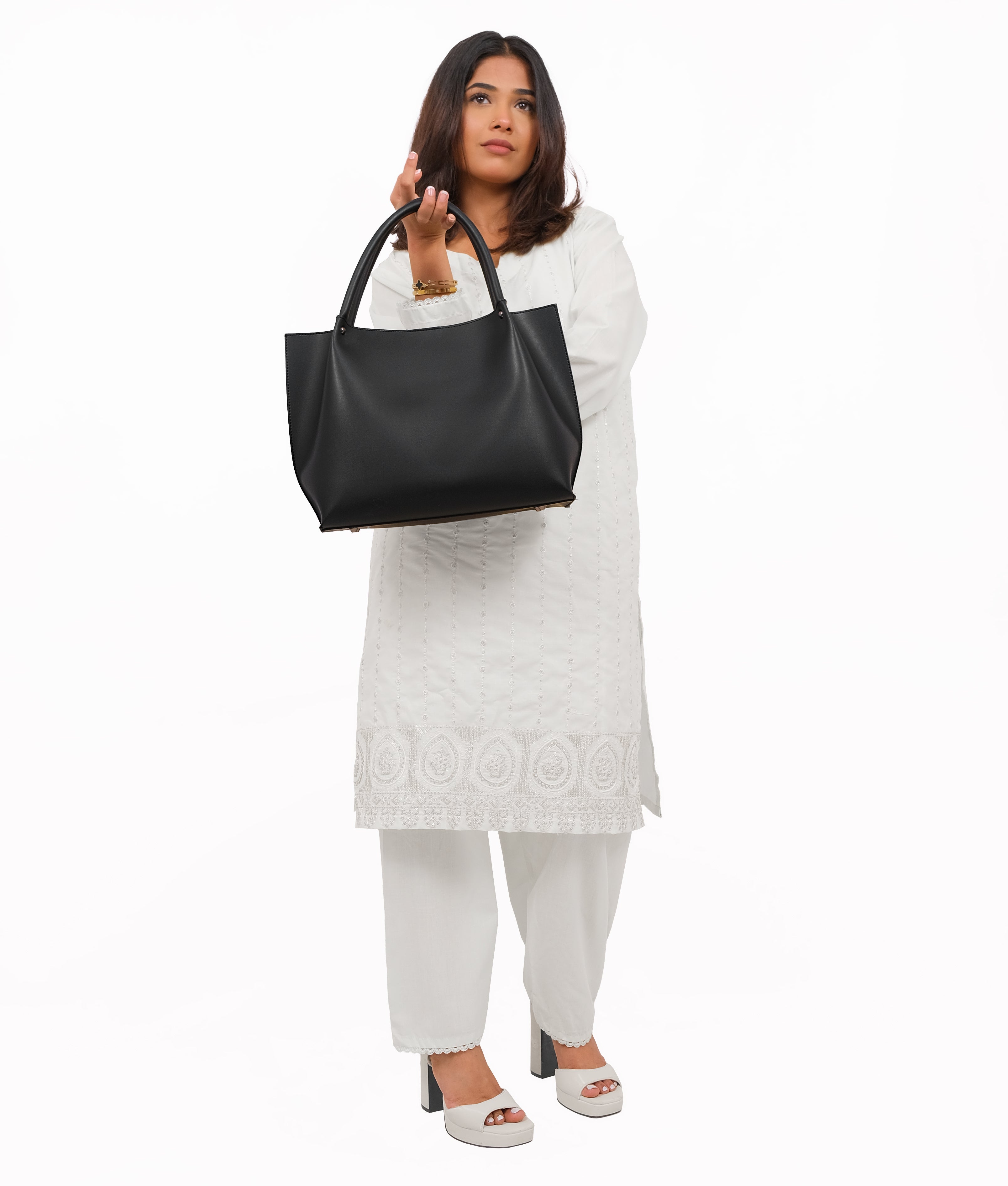 RTW Creation - Black tote bag