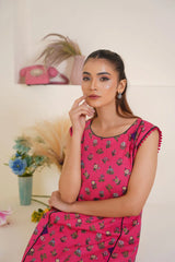 Gulbahar By Arha Eman Stitched Summer Collection'2025-Blossom – Pink Sleeveless Co ord