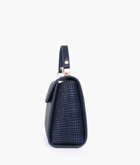 RTW Creation - Blue criss-cross top-handle bag