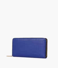 RTW Creation - Blue crocodile pattern wallet