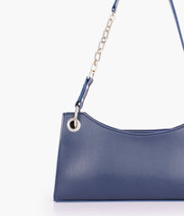 RTW Creation - Blue elongated chain handle purse