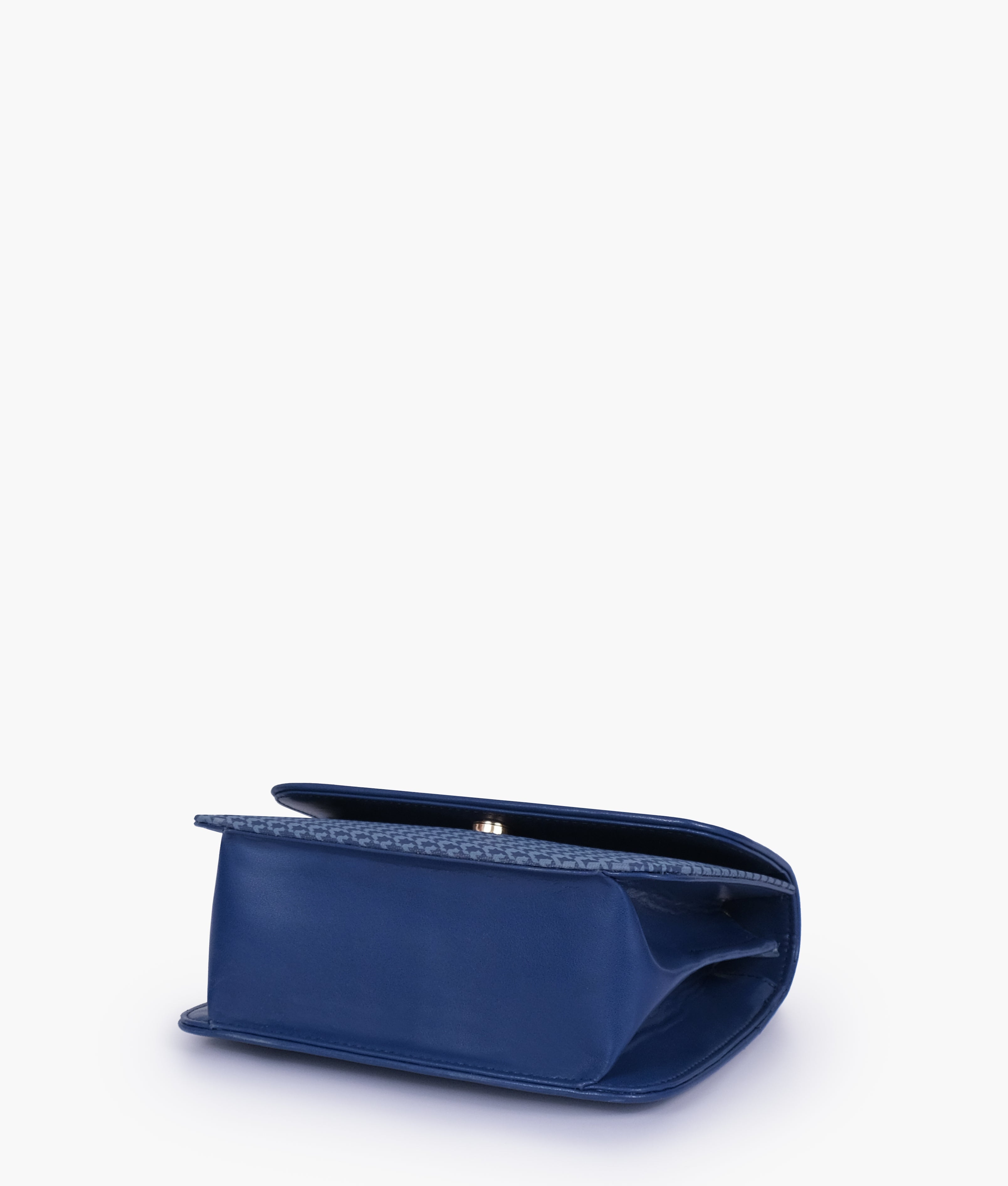 RTW Creation - Blue houndstooth chain cross-body bag