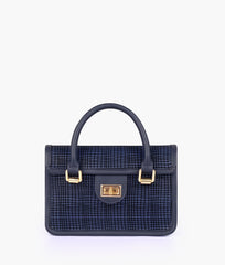 RTW Creation - Blue patterned cross-body with flap