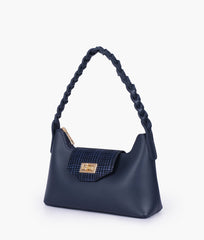 RTW Creation - Blue purse with braided strap