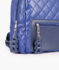 RTW Creation - Blue quilted mini backpack