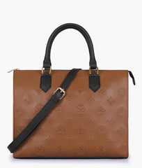 RTW Creation - Brown and black on-the-go handbag