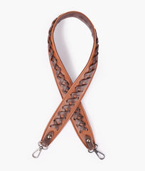 RTW Creation - Brown and dark brown zig-zag weave strap add-on
