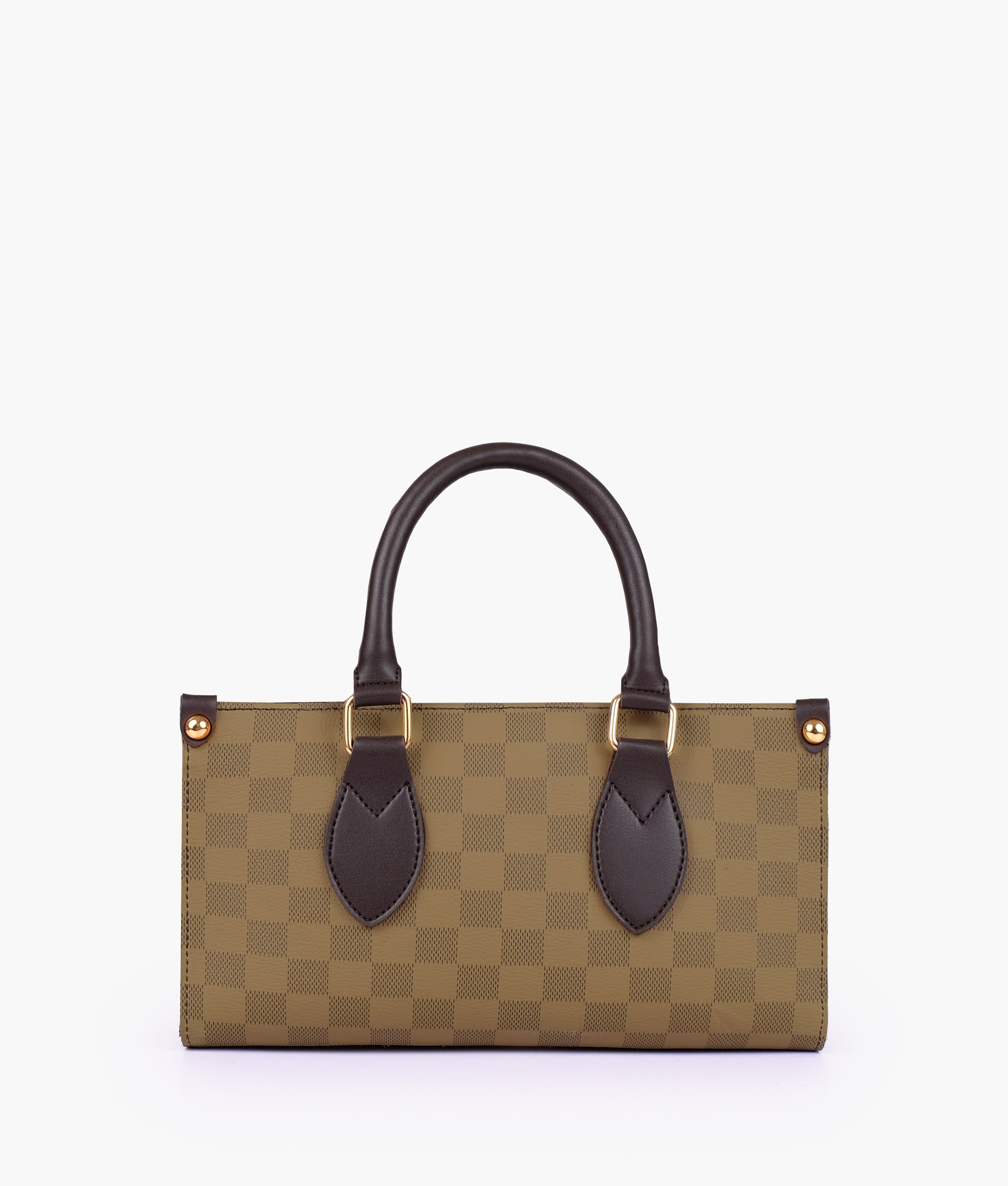 RTW Creation - Brown checkered on-the-go mini bag