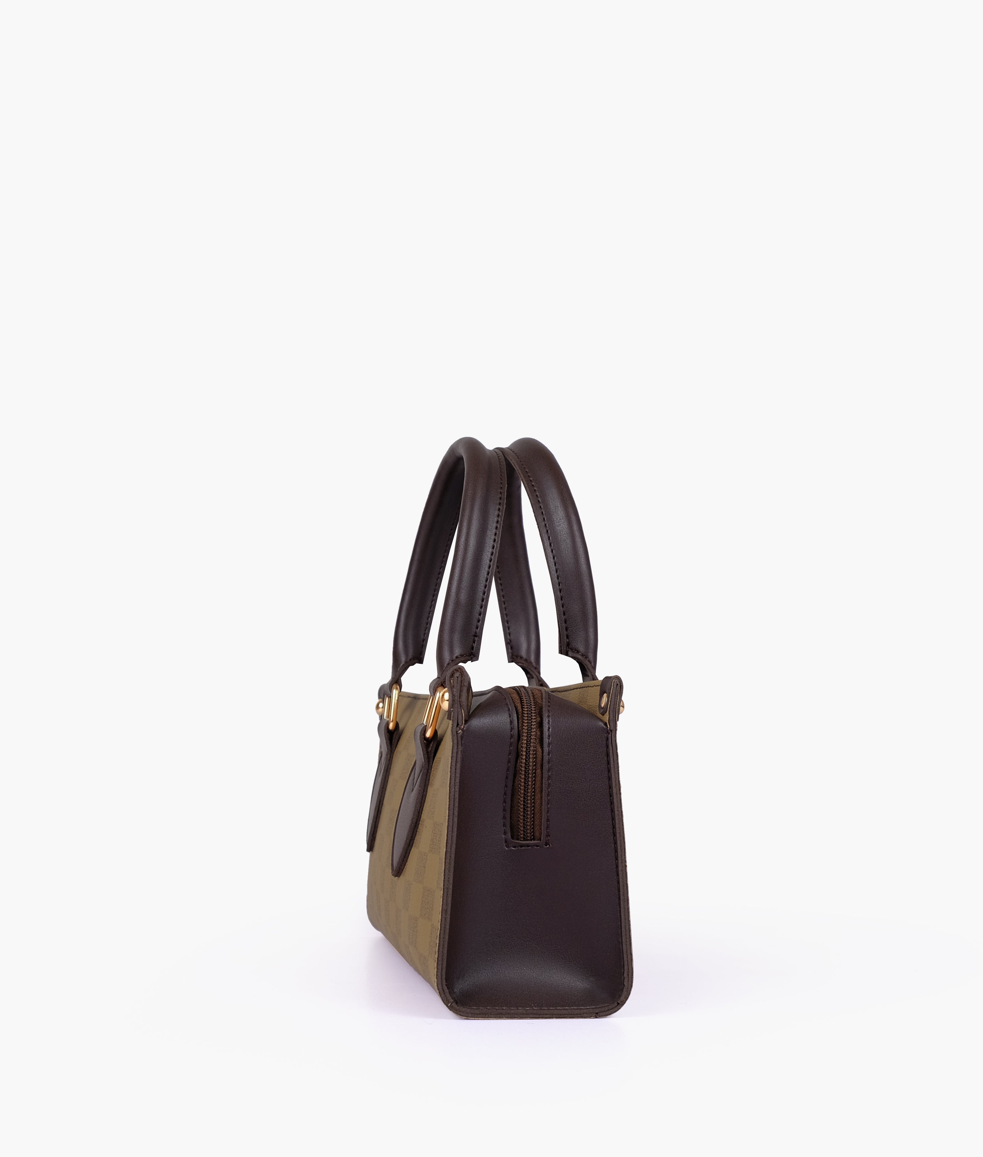 RTW Creation - Brown checkered on-the-go mini bag