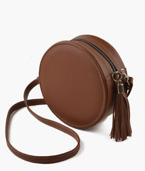RTW Creation - Brown circle cross-body bag