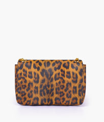 RTW Creation - Brown printed mini bag with chain