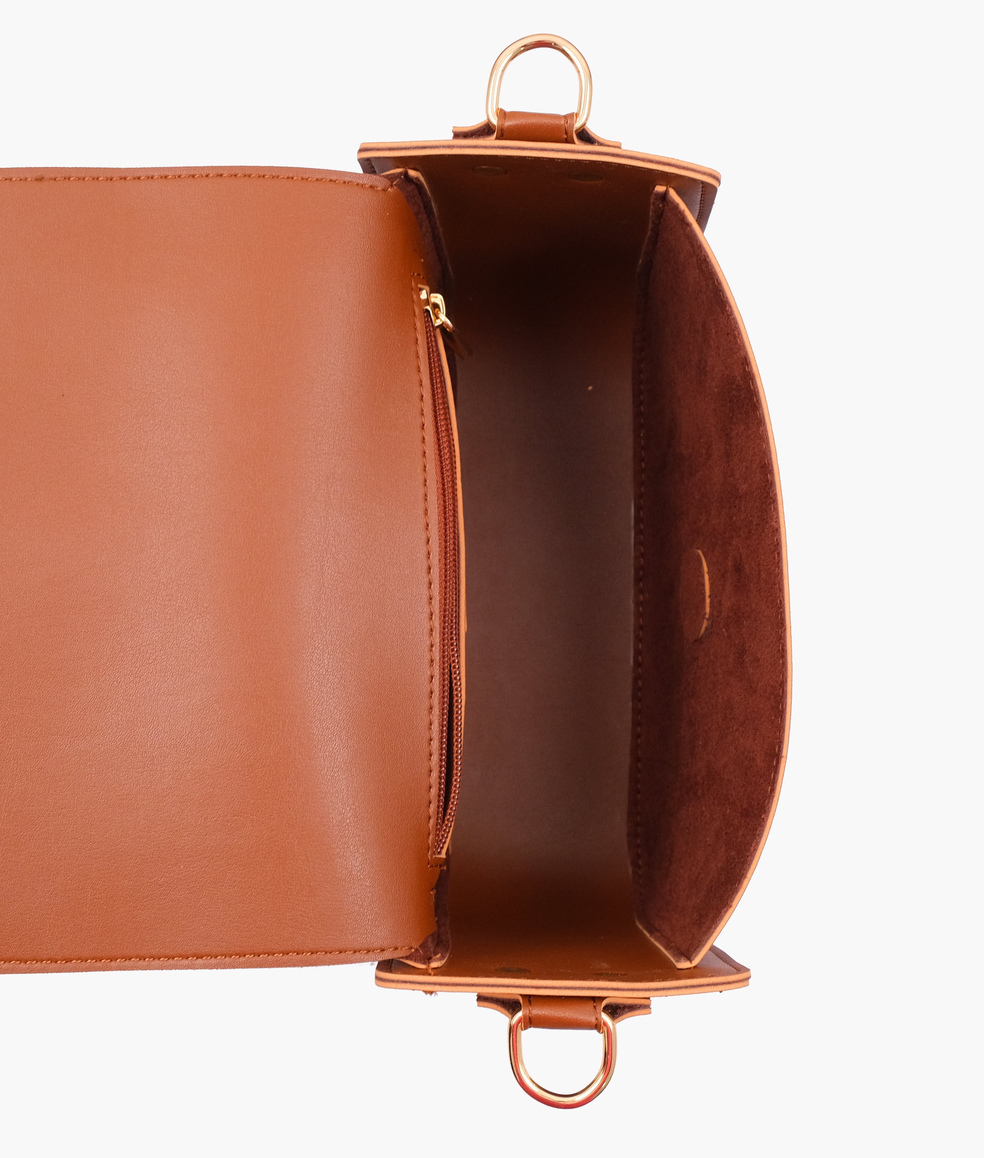 RTW Creation - Brown saddle buckle bag