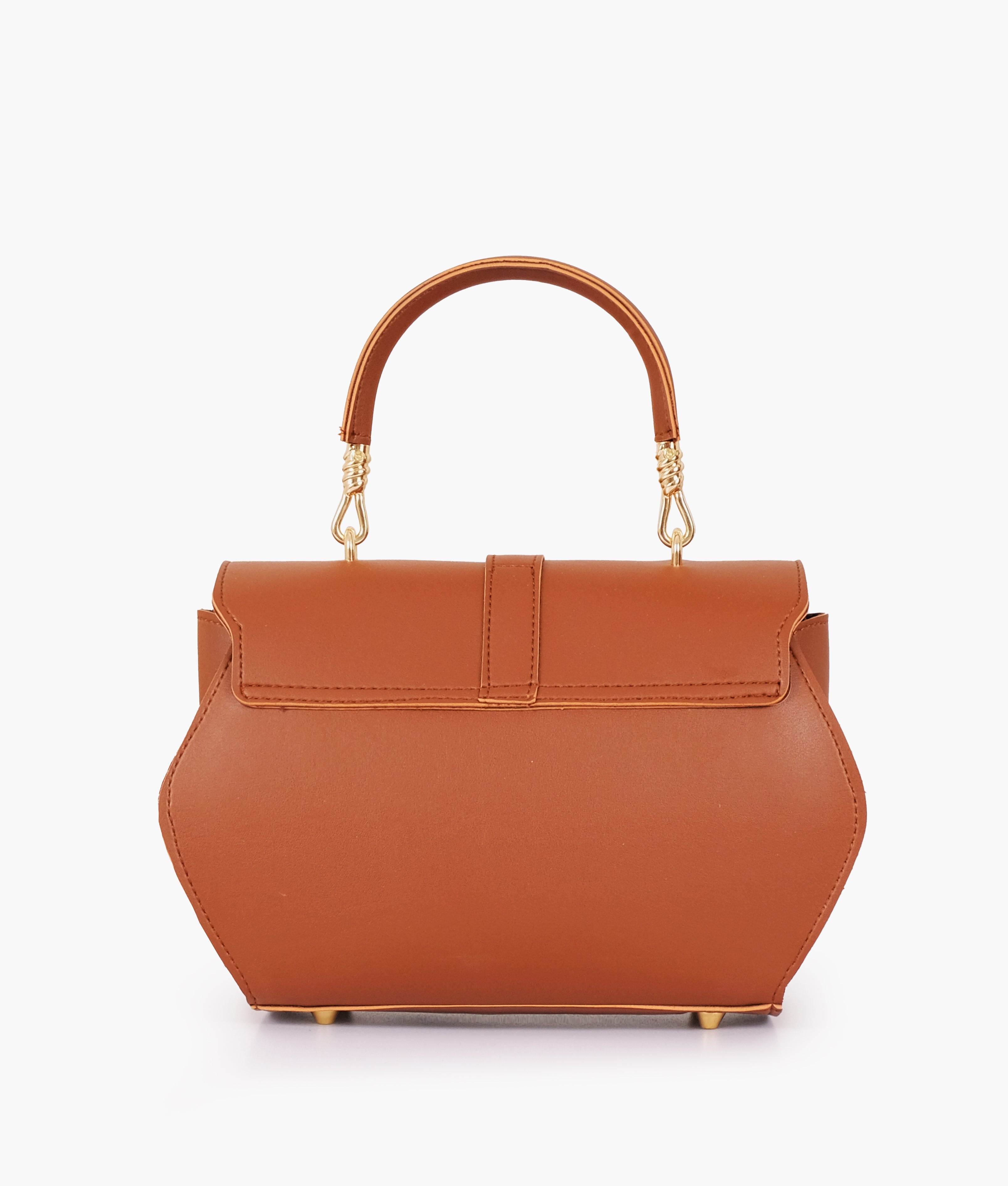 RTW Creation - Brown top-handle hexagon bag