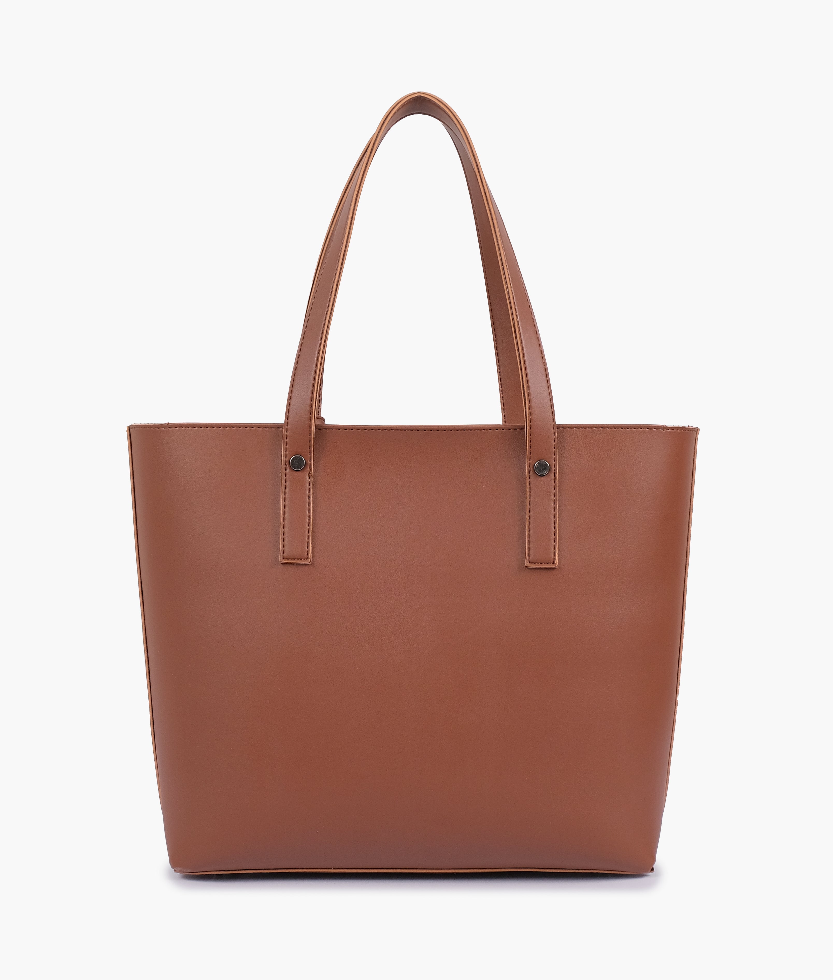 RTW Creation - Brown tote bag with detachable pouch