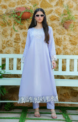 Zara Yamin Stitched 2 Piece Summer Collection-Celestial Lilac Pret 2 PCs