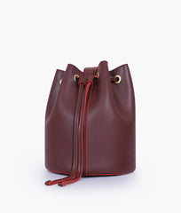 RTW Creation - Burgundy loop handle bucket bag