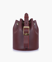 RTW Creation - Burgundy loop handle bucket bag