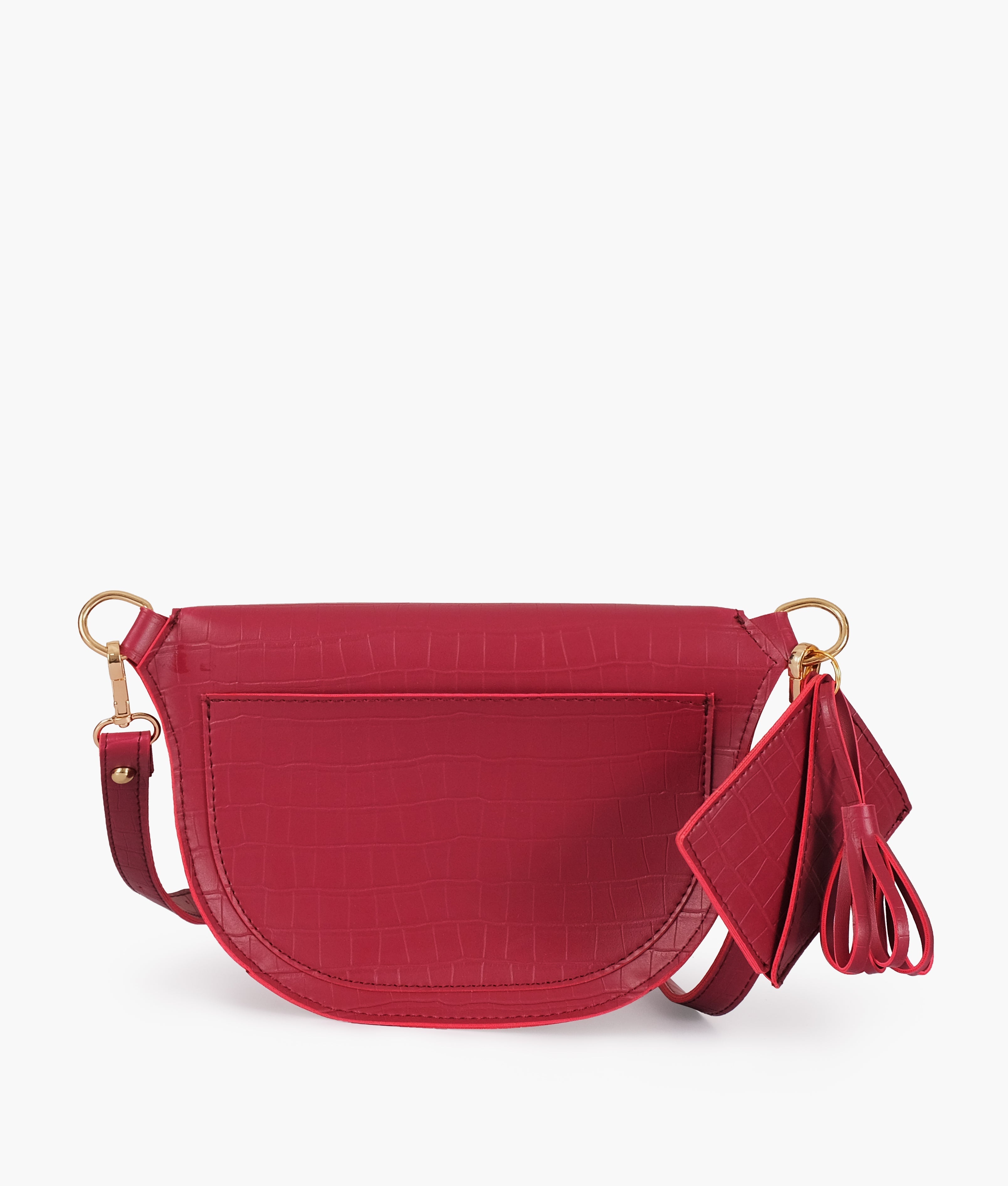 RTW Creation - Burgundy crocodile belt bag
