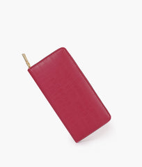 RTW Creation - Burgundy crocodile pattern wallet