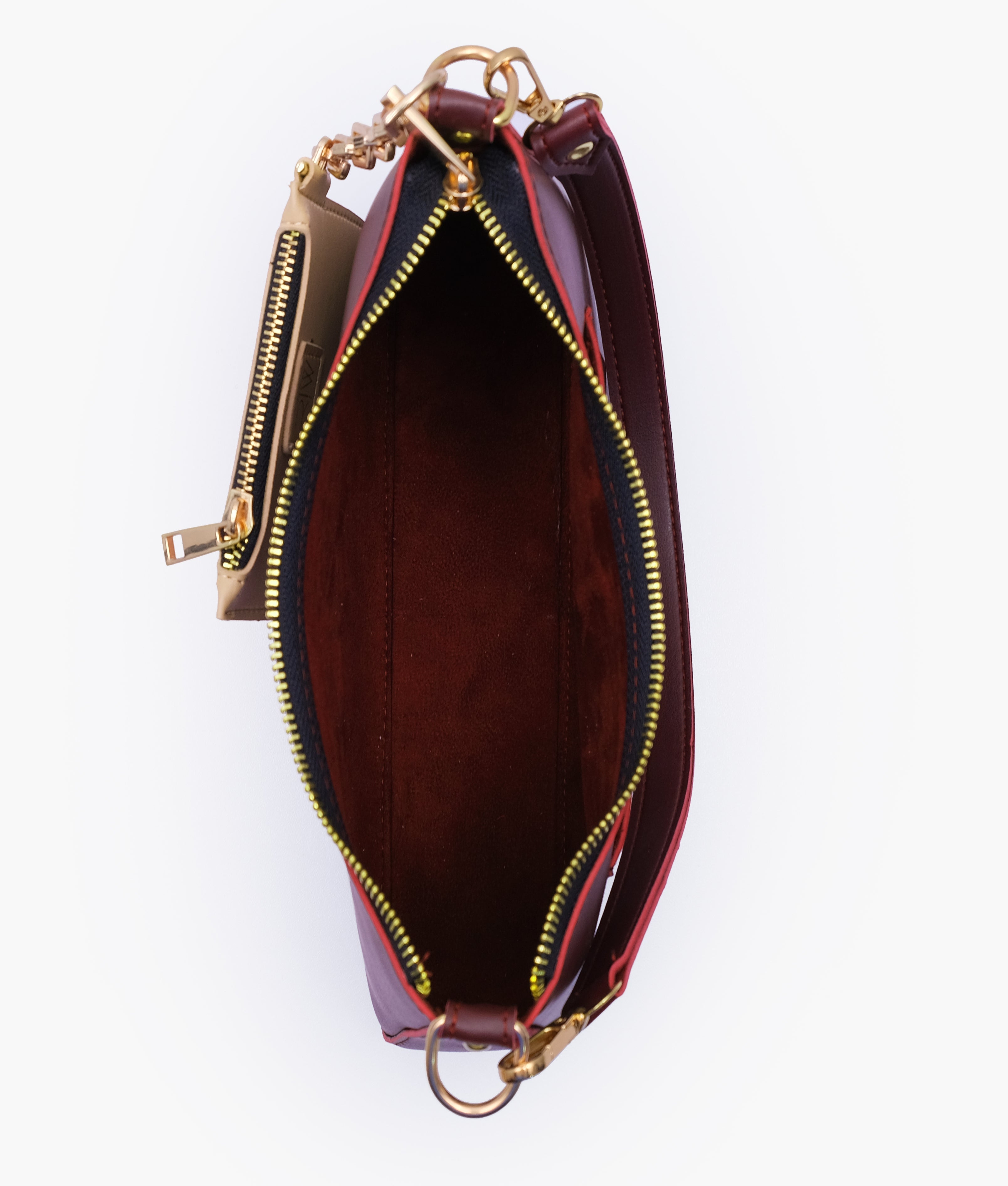 RTW Creation - Burgundy hobo evening bag